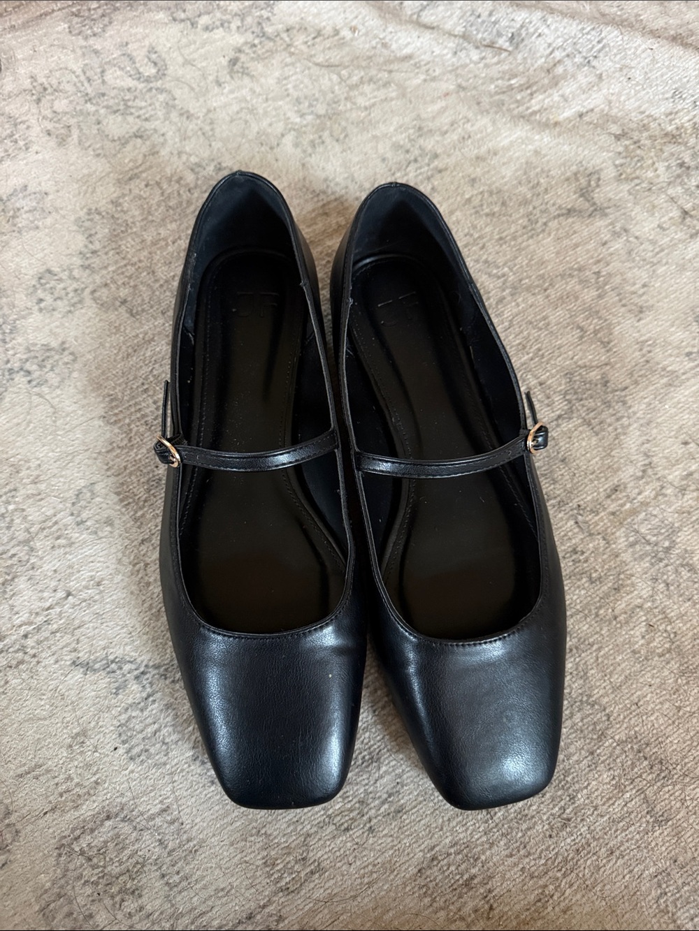 Black Mary Jane Flats - Classic Women's Leather Shoes